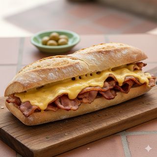 Bocadillo De Bacon + Queso