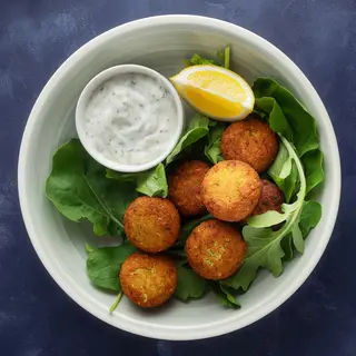 Plato de falafel