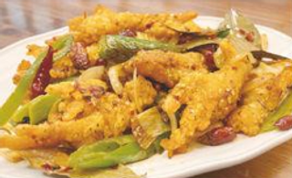 Zampa di gallina con le spezie piccante