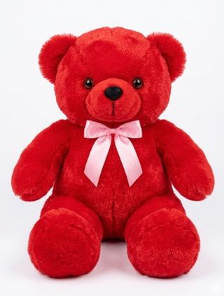 Red fluffy teddy