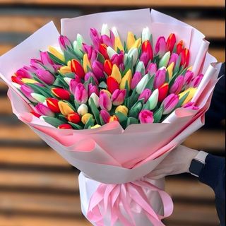 Букет 34 (101 тюльпан мікс)