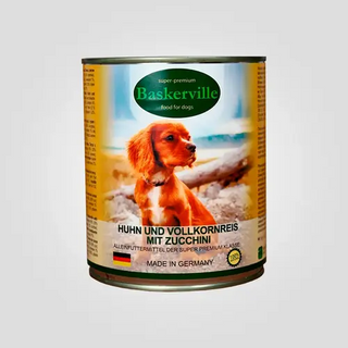 Баскервіль консерва для собак петух/рис/ цукіні 800гр
