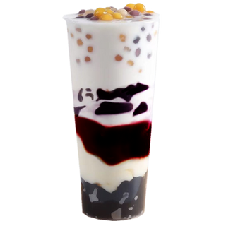 Top 1 - Tè oolong & Latte di cocco (riso nero, tapioca, taro)