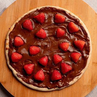 Pizza de Nutella com Morango
