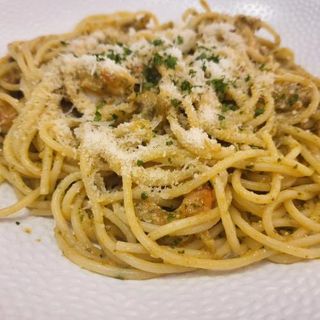 spaghetti pesto e gamberi