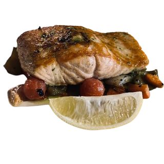 Salmón a la plancha con Verduras Salteadas