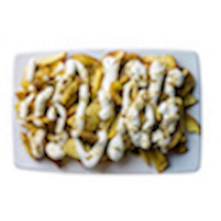 Patatas con queso y pesto