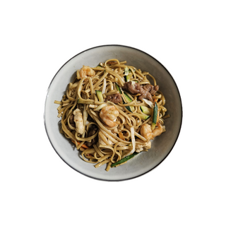 Tallarines fritos tres delicias