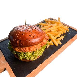 PuiBurger cu cartofi pai 