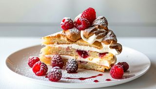 Tort Profiterol cu zmeura