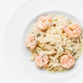 Паста з креветками у вершковому соусі