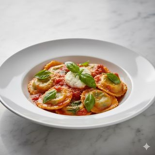 Ravioli ricotta e spinaci