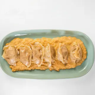 Gyozas de buey a la brasa