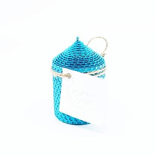 Lumanare ceara naturala H9xD6 cm  Blue