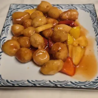 112 Pollo al vapore in salsa agrodolce