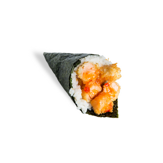 Temaki salmão tempura e molho chili agridoce