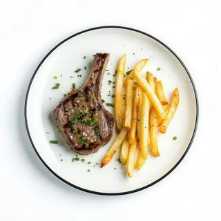 Plato Combinado Chuleta De Cerdo Y Patatas
