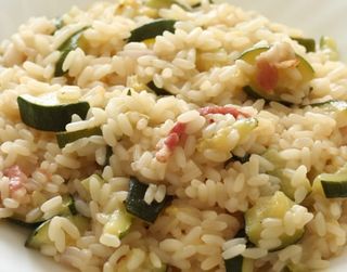 Risotto zucchine e gamberetti