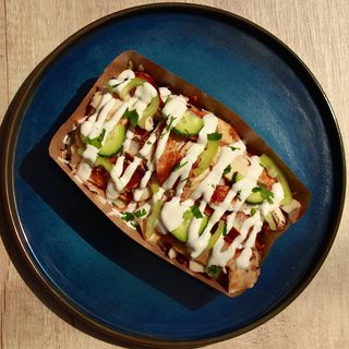 Картопля з м'ясом курки і овочами