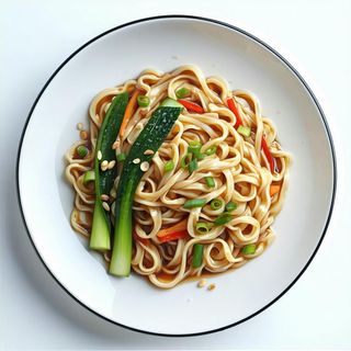 71. Spaghetti di udon con verdure