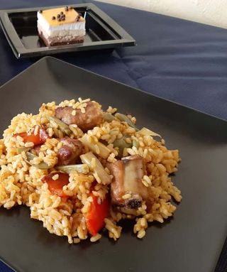 Arroz De Magro Y Verduras