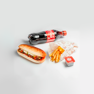 Комбо сэндвич с говяжьим фаршем + Coca- Сola 0.5L N