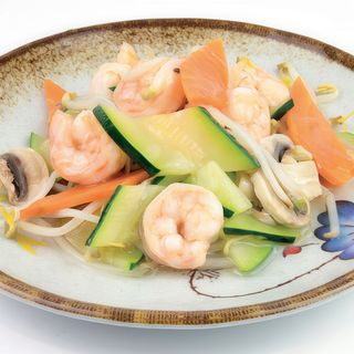 193 Gamberetti verdure misti 什锦蔬菜虾