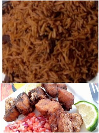 1 kg dry fried Nile perch (empuuta) with pilau 