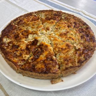 Quiche de pollo y puerro  porción