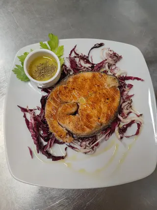 Salmone trancio al forno panato