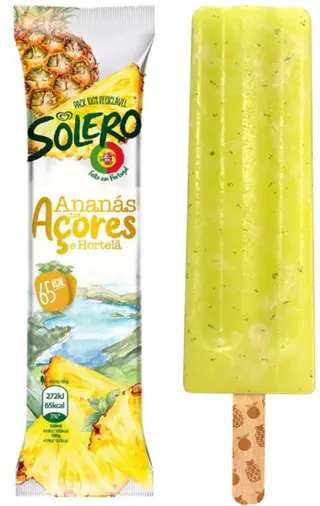 Solero Abacaxi com Hortelã 