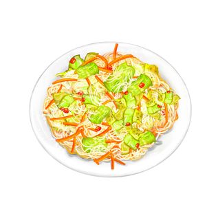 Spaghetti di riso saltati