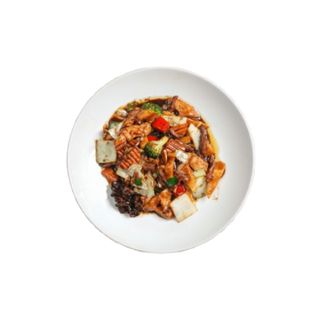 Pollo Con Seta Y Bambú