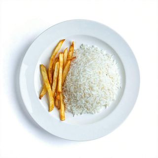 Plato Con Arroz Y Patatas