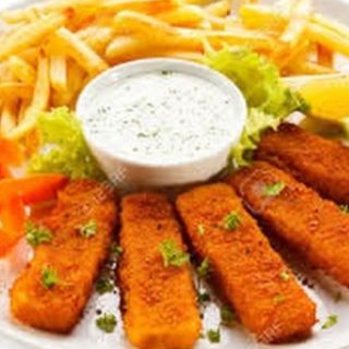 fish finger +chips