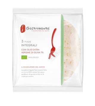 Gastronauta piada biologica integrale con olio evo 3 pezzi 225 g