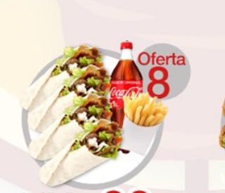 oferta 8 ( 4 durum+patatas+refresco 1 lt )