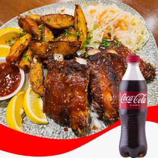 ნეკნი ბარბექიუ + კოკა-კოლა კლასიკი - 0,5ლ