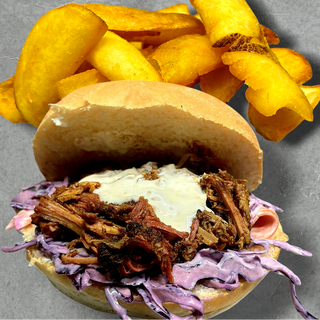 Pulled pork con patatine fritte