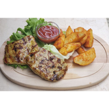 Бела вешавица гарнирана със сотирани картофи и кетчуп