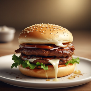 Hamburguesa doble completa huevo y queso