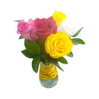 Jarra de Vidro com Rosas