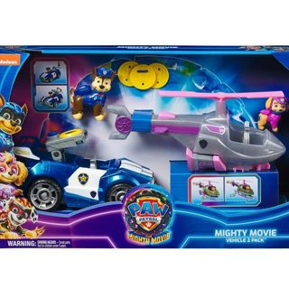 Set 2 Vehicule cu Figurine Paw Patrol Mighty Movie, Chase si Skye [4188912]