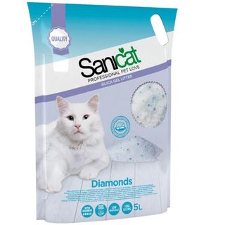 SANICAT Diamonds, upijajući silikatni posip za mačke, bez mirisa, 5L (KOD PSANSGEL005L41)