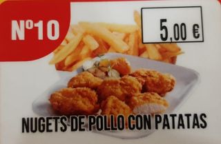 #10 Nugets de pollo con patatas 
