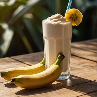 Batido de plátano, fresa y papaya
