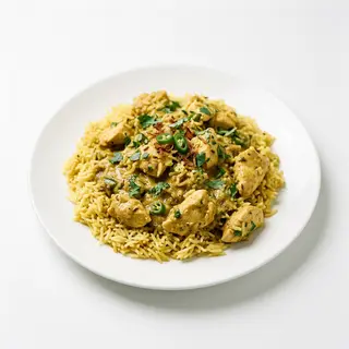 Arroz Al Curry Con Pollo