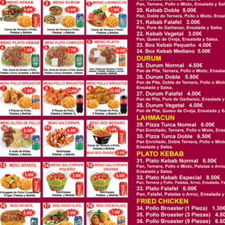 MENU POLLO BROASTER