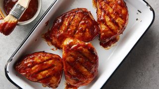 Grilled Pork Chops In Barbeque Sauce