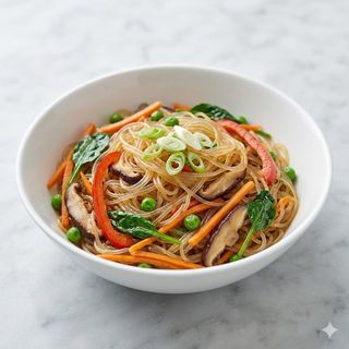 Fideos De Cristal Con Verduras